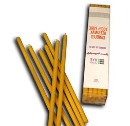 100% All Natural Pure Beeswax Candles, Honey Scented, Cotton