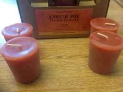 100% Beeswax candle votives Uplifting essential oils 4 votiv