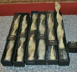 et al Designs 12" Beeswax Twisted Taper Candles, Flowers, Se