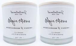 2 Scentsational WINTER NIGHTS Coconut Beeswax Blend Large 3-