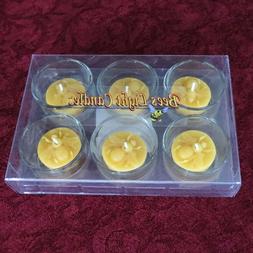 Glass Holders / 100% Natural Unscented Tea Lights 🐝