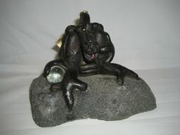 Northern Lights Candle Handcrafted Wax 4.5" Dragon WITH CRYS