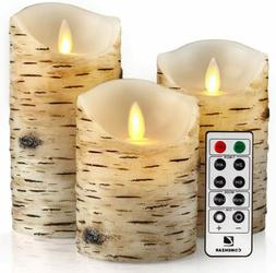 , Candles Birch Set Of 4 5" 4 6"