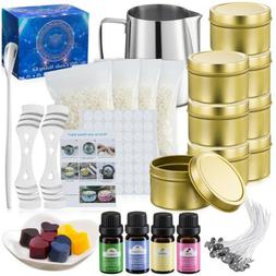 Deluxe DIY Beeswax Candle Making Kit with Bottle Cutter to M