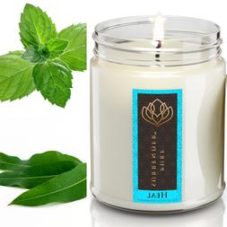 Eucalyptus Spearmint Aromatherapy Soy Candle | 9 oz Jar | Ha