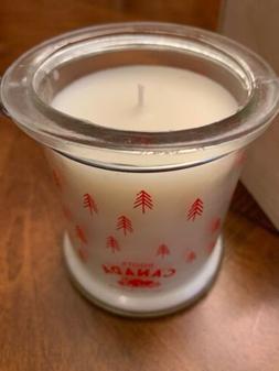 Roots - Glass Jar Candle with a Wooden Case. New - White pin