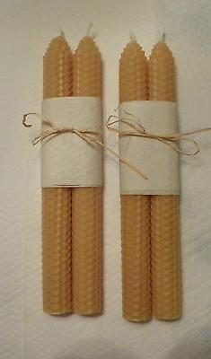 : Hand-rolled All-natural, Set: 4 Tapers Free Shipping