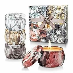 Gifts Set For Women,100% Soy Wax Portable Tin Candles For Ba