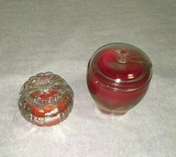 Home Interiors  Pumpkin Shaped Glass Container W/ Candles