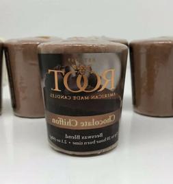 Set of 6 Scented Votive Candles-CHOCOLATE CHIFFON-Root 20HR 