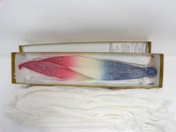 Vintage New in box Hurd beeswax candle Red White & Blue twis