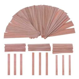 Wood Candle Wicks 50 Set Smokeless Natural Candle Wicks For 